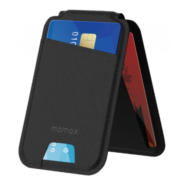 Momax 1-Wallet 磁吸卡片套支架 (黑色)